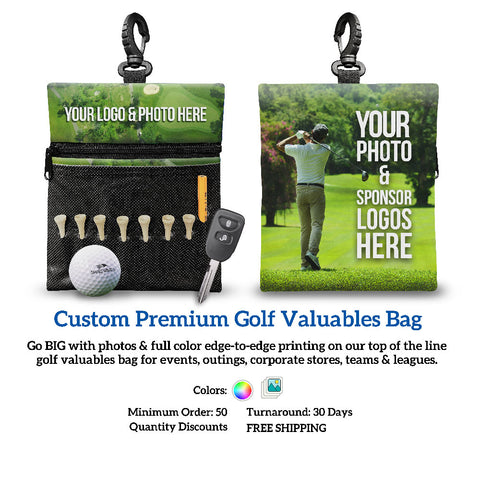 Custom Premium Golf Valuables Bag